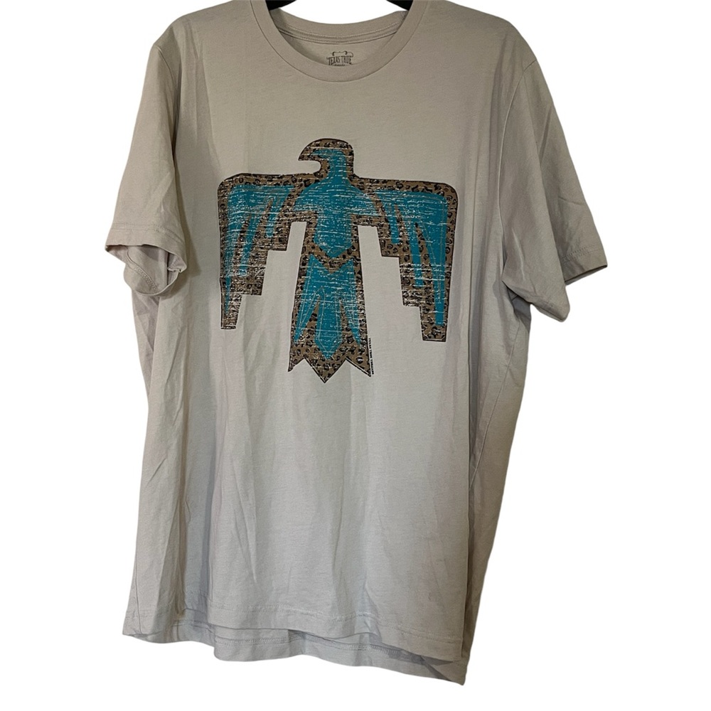 Texas True Threads•Leopard Bohemian Bird Graphic Design Tee